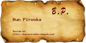 Bun Piroska névjegykártya