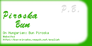piroska bun business card